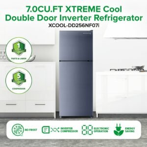 7.0CU.FT XTREME COOL 2-Door Inverter Refrigerator | XCOOL-DD256NF07I