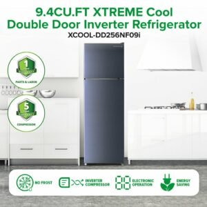 9.4CU.FT XTREME COOL 2-Door Inverter Refrigerator | XCOOL-DD256NF09I