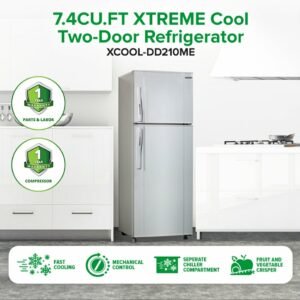 7.4CU.FT XTREME COOL Two-door Refrigerator | XCOOL-DD210ME