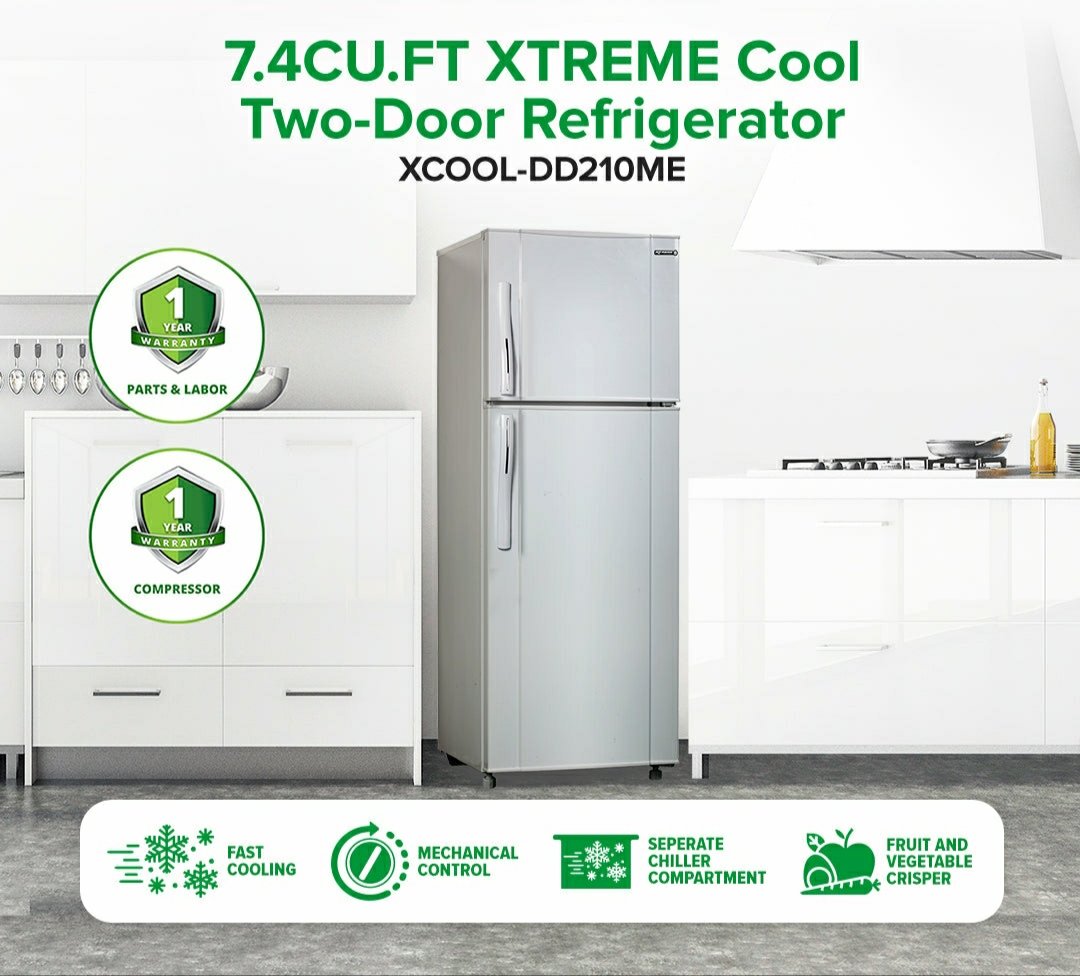 7.4CU.FT XTREME COOL Two-door Refrigerator | XCOOL-DD210ME