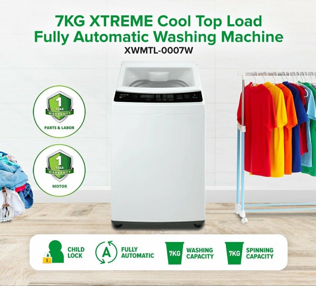 7KG Top Load Fully Automatic Washing Machine with Spin Dry (White Cover) | XWMTL-0007W