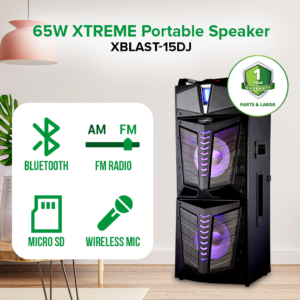 65W XTREME XBlast Portable Speaker | XBLAST-15DJ
