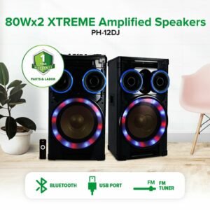 80Wx2 XTREME Amplified Speaker | PH-12DJ