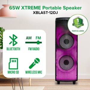 65W XTREME XBlast Portable Speaker | XBLAST-12DJ