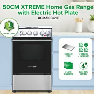 50cm XTREME HOME Gas Range with 1 Hotplate | XGR-503G1E